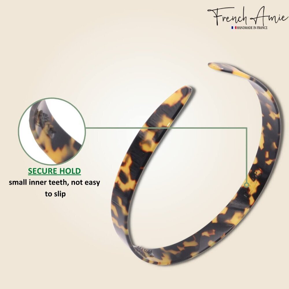 Wide Celluloid French Headband Women Hair Accessory Non Slip Flexible Stylish - Picture 4 of 8